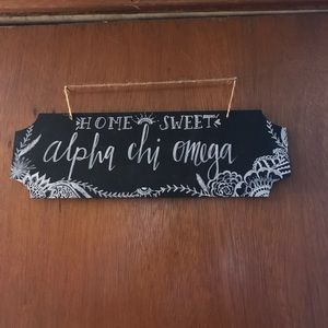 Alpha Chi Omega Door Sign